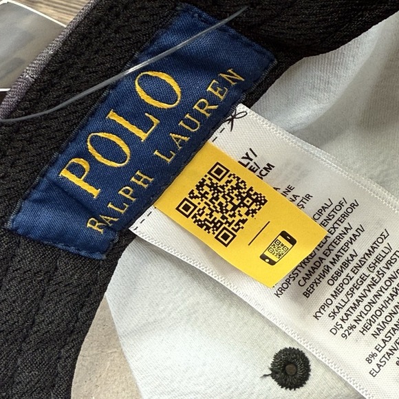 Polo Ralph Lauren Stretch Twill Camo Performance Ball Cap Hat Black Gray NWT B - Picture 5 of 7